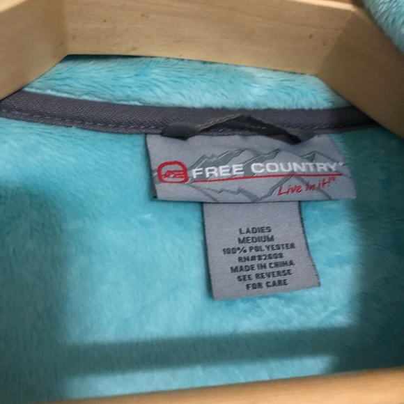 Teal fuzzy jacket size medium - Picture 3 of 6